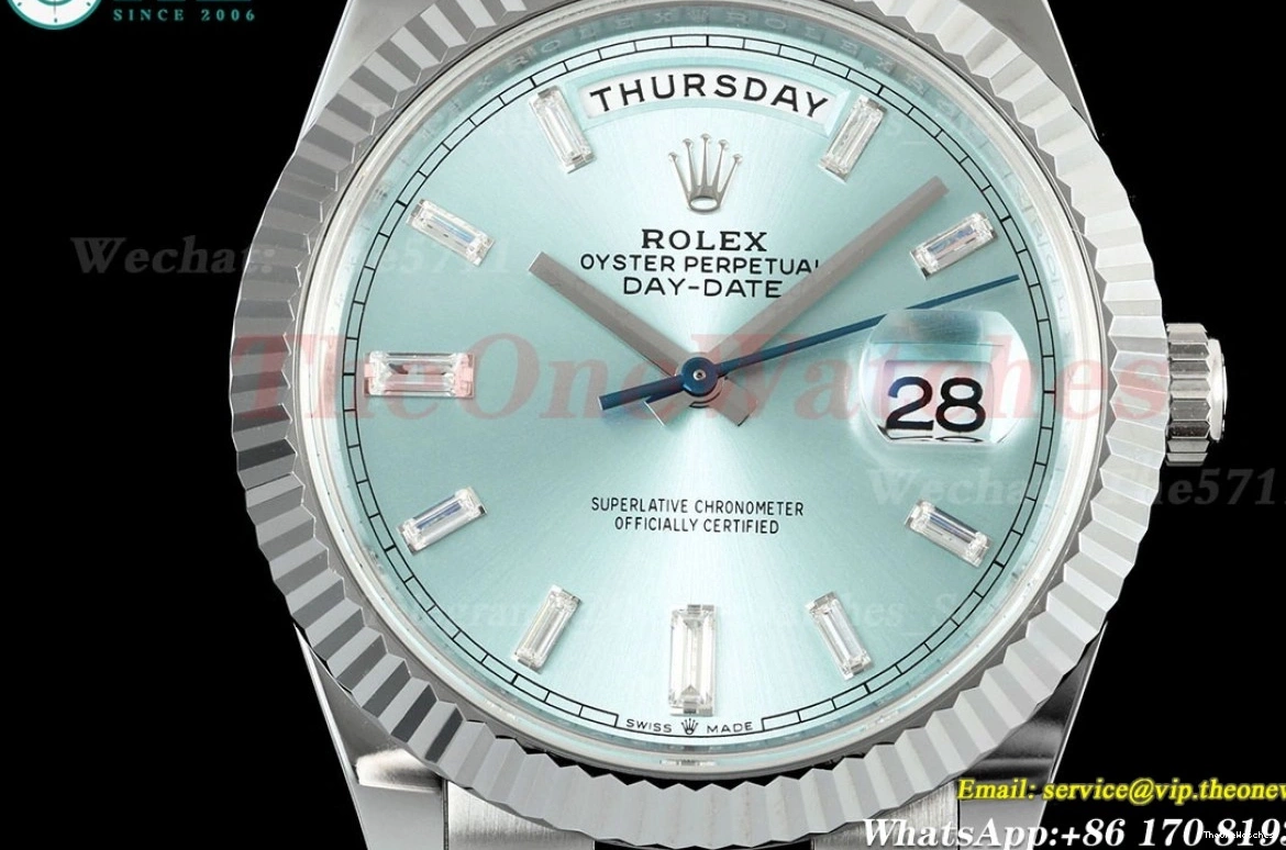 Ice Weight) 40mm NOOB SS A2836(Gain 228236 SS Dia DayDate Blue 0124